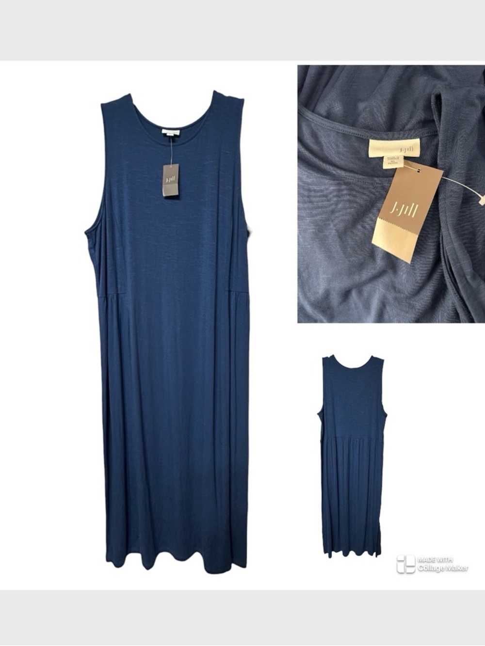 J. Jill NWT Navy Jersey stretch dress
